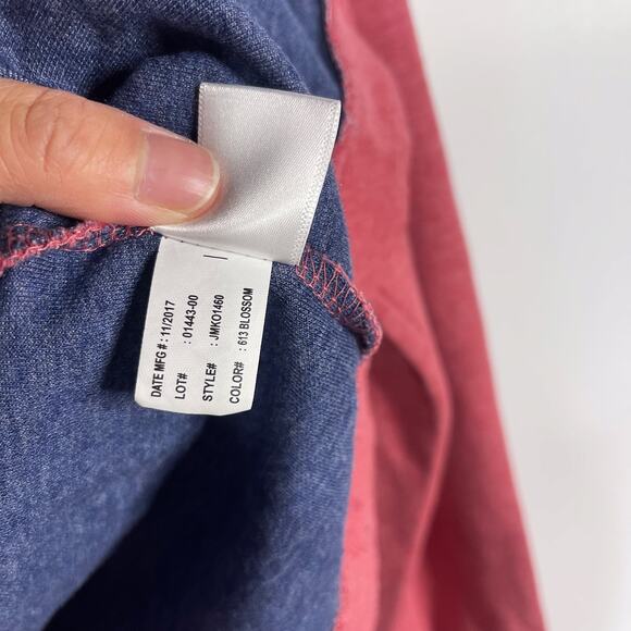 Johnnie-O Mens M Red Blossom Sully Quarter Zip Pullover Sweatshirt Cotton Modal - Picture 8 of 8